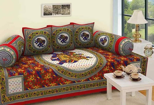 Indian Handblock Diwan Set of 1 Bed 