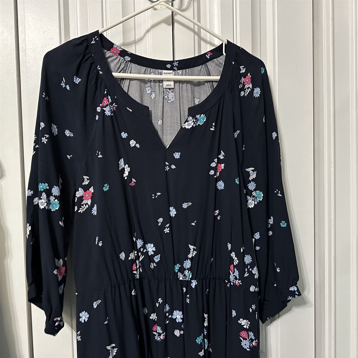 old navy flowy dress Blue Floral Blouson NEW maxi dress old navy dresses