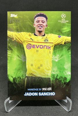 2021 Topps x Steve Aoki Football Festival Jadon Sancho Green /49 Dortmund