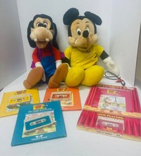 1986 DISNEY Worlds of Wonder Talking Mickey Mouse Goofy with cord Works-