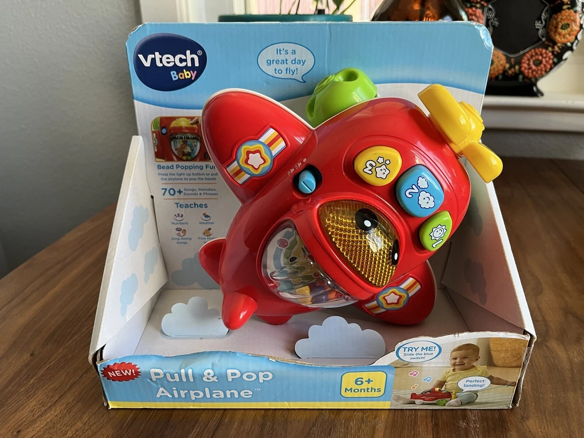 VTech Pull and Pop Airplane Musical Learning Phrases Popping