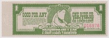Jabber Jaw UNCIRCULATED Frontier Village Attraction Ticket