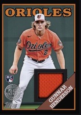 2023 Topps Series 4 1988 RC Rookie Patch Relic Black GUNNAR HENDERSON Digital