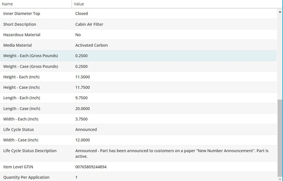 Filtro de aire de cabina WIX para VOLKSWAGEN PASSAT 2012-2018 V6-3,6 L Foto 4 de 4