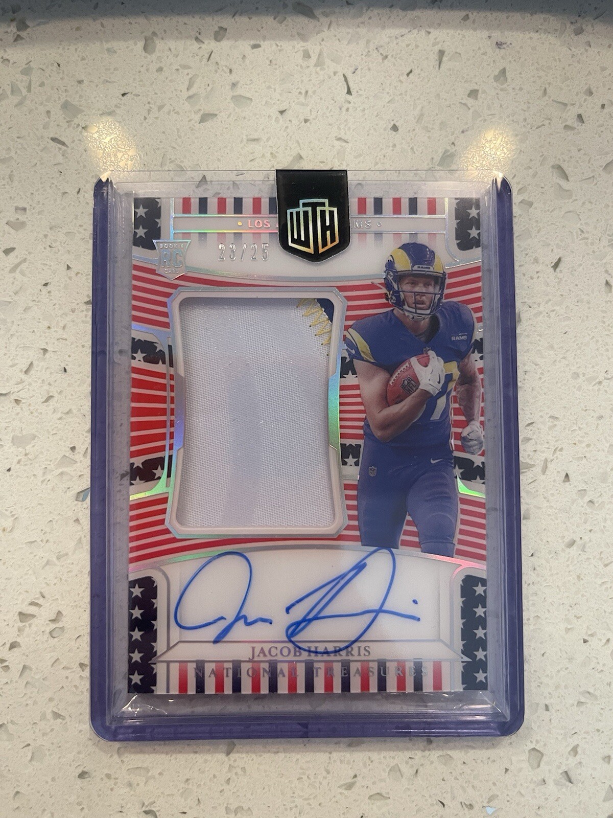Jacob Harris Panini National Treasures #193 Patch Autograph-Stars & Stripes
