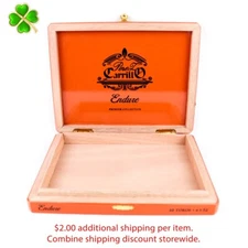 Perez Carrillo Endure Toro Premier Empty Wood Cigar Box 9.5" x 7.25" x 1.5"