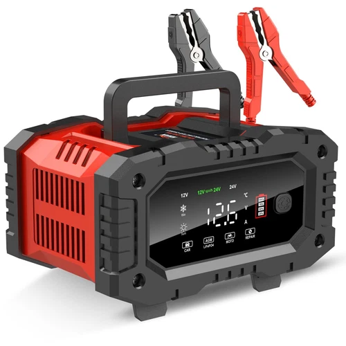Battery Charger 0-20A 12V/24V LiFePO4 Lead Acid Fully Automatic Battery Maint...