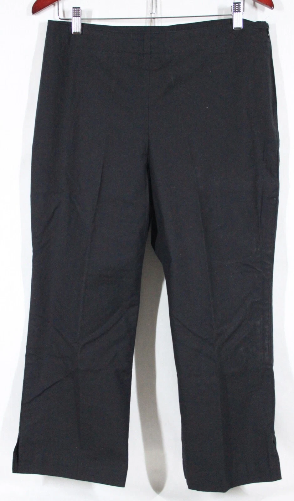 GAP LADIES BLACK COTTON BLEND NO HIP-HUGGERS CAPRI PANTS SIZE 14 NEW WITHOUT TAG