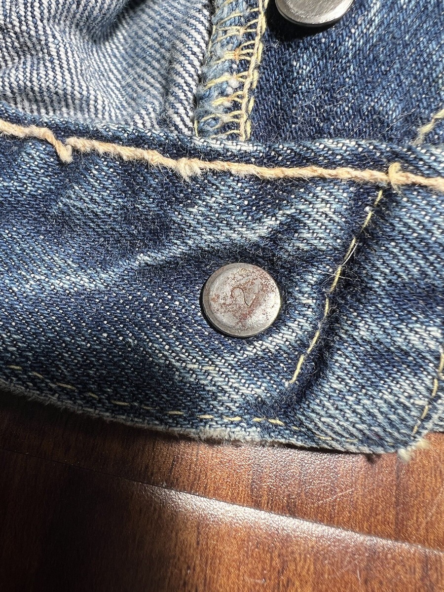 Vintage 60s Levi's 501 Big E No. 2 Selvedge Denim Jeans Size 32 x