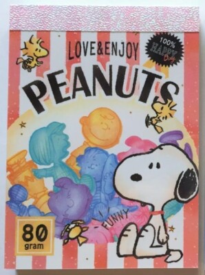 Kamio Peanuts Snoopy and His Friends Mini Memo Block 80 Woodstock MADE IN JAPAN