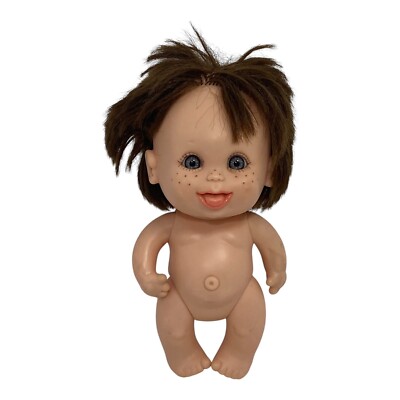   9'' MUNEROS BERJUAN BROWN HAIR DOLL BLUE EYES STICKING TONGUE OUT FRECKLES R9