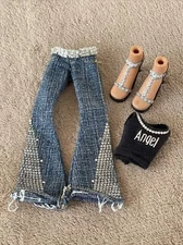 Bratz Doll Clothes Forever Diamondz Cloe Top, Trousers & Shoes Heels Outfit