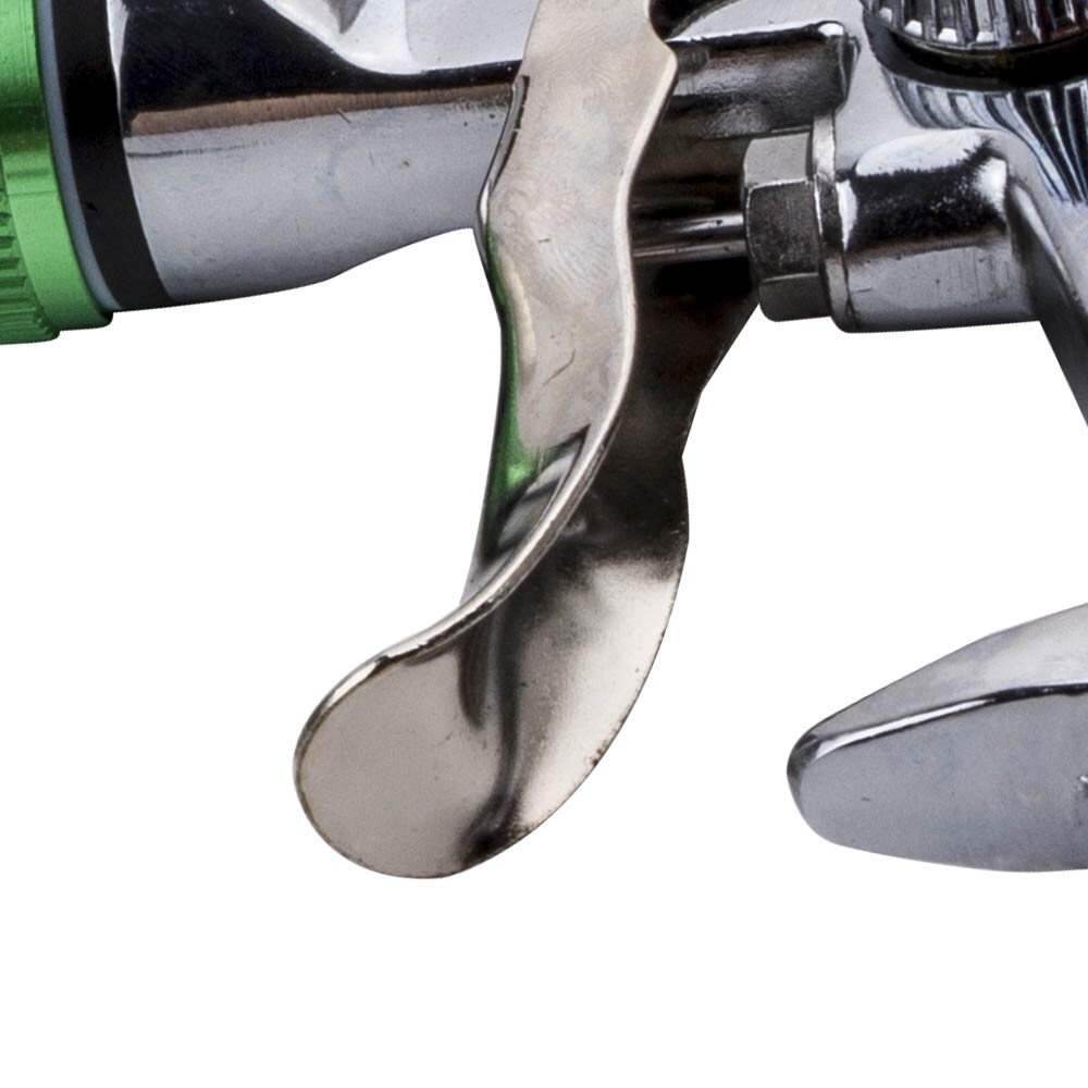 Silver High Volume Low Pressure Gravity Feed Air Spray Gun Kit Paint Sprayer