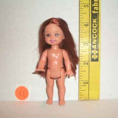 MATTEL NUDE CE Barbie KELLY NO BANGS REDHEAD 4 INCH DOLL R1 FOR OOAK