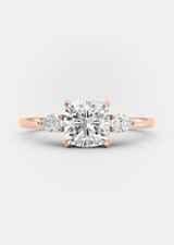 2.50 Ct Round Lab Created Diamond Women's Engagement Ring 14k Rose Gold Plated