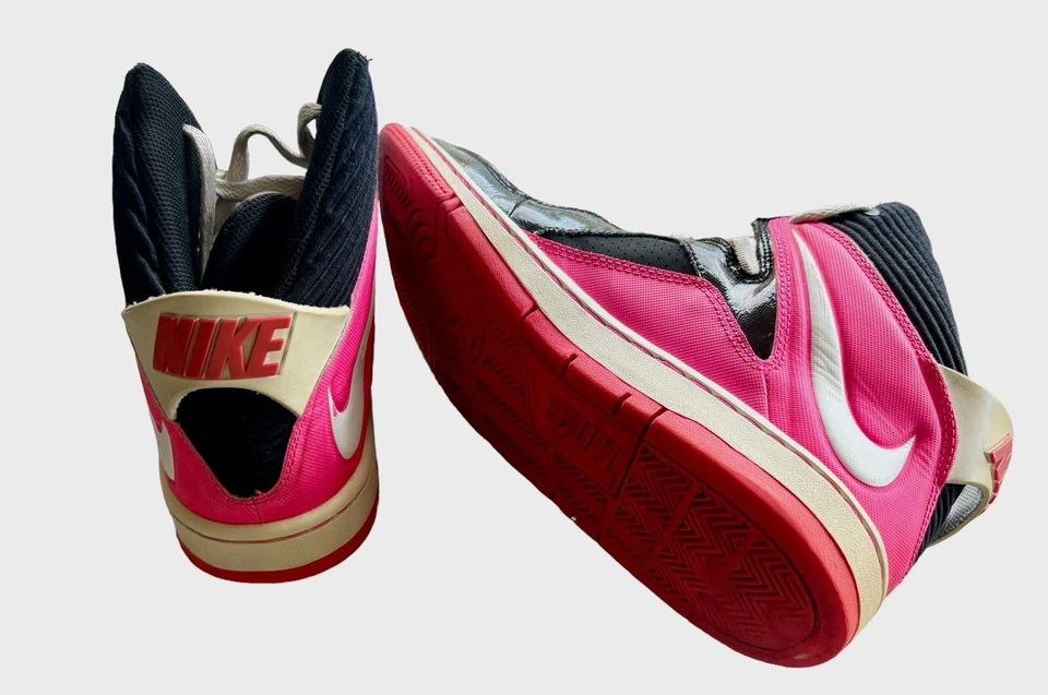 NIKE 677807-COURT INVADER BLACK HIGH TOP BASKETBALL SHOES YOUTH GIRLS 7 - Image 3 of 4