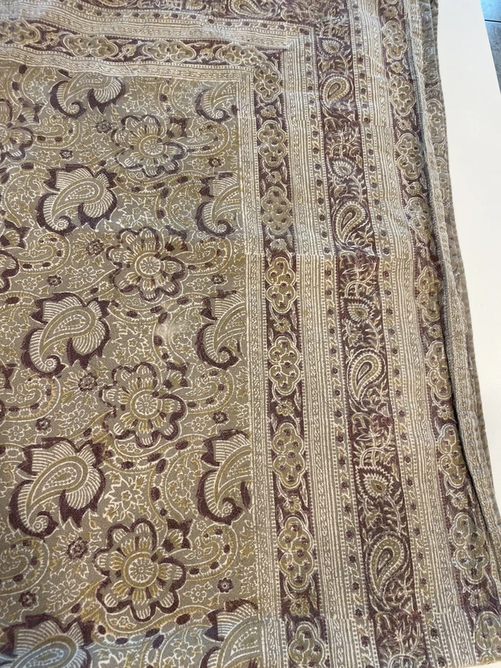 Vtg Crate & Barrel Tablecloth 60 X 60 Paisley Rajastan - Image 2 of 4