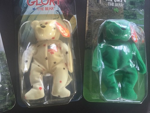 1999 TY Beanie Babies Glory Britannia Erin Maple Bear McDonalds Complete Set 4 - Picture 5 of 8