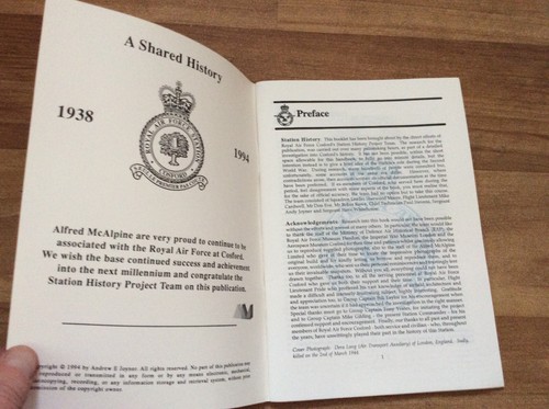 ROYAL AIR FORCE- COSFORD- THE WAR YEARS- SGT ANDREW E. JOYNER- FREEPOST UK - Foto 2 di 9
