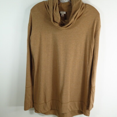 Merona Women's Light Brown Turtleneck Long Sleeve Top Sweater