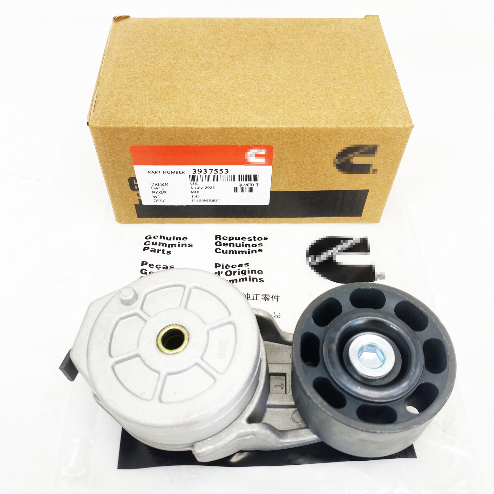 Genuine OEM DCEC Belt Tensioner 3937553 For Cummins 5.9L B3.9L 4BTA 6B