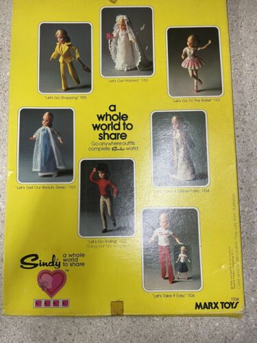 Marx Pedigree Sindy doll outfit "Let's have a dinner party" Vintage 70's - Picture 2 of 2
