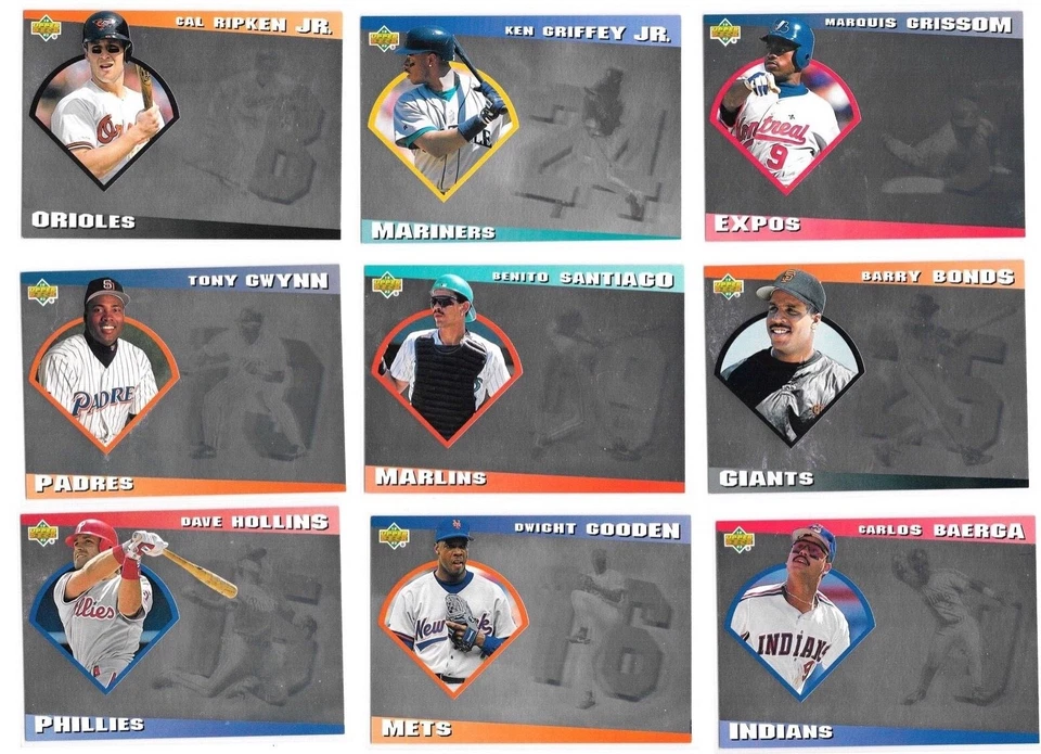 1993 Upper Deck Diamond Gallery Baseball Trading Cards / Choose #s 1-36 / mb30 - Image 2 of 4