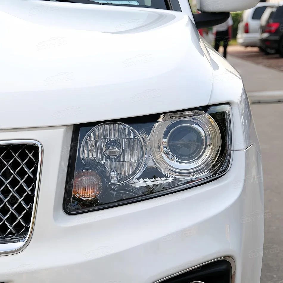 Paar Scheinwerferglas Abdeckung Shell Transparent Für Jeep Compass 2011-2016 - Bild 3 von 4