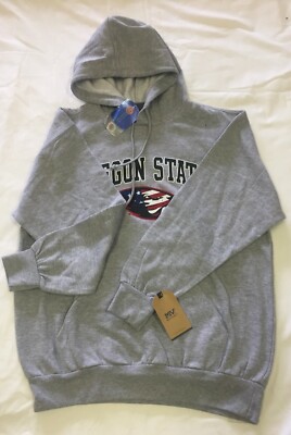 MV Sports Size Large Oregon State Beaver's Red White Blue Heather Gray Hoodie L