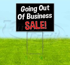 GOING OUT OF BUSINESS SALE 18x24 Yard Sign WITH STAKE Corrugated Bandit DEALS