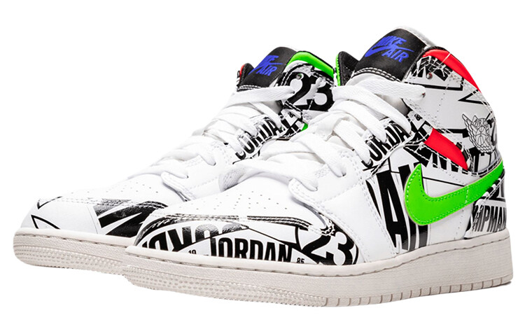 jordan 1 mid all over logos
