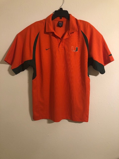 Miami Hurricanes Nike Dri Fit Polo Shirt Menâs Size Large | eBay