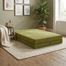 Vielseitiger stilvoller Limette Z Bett Futon Matratze Stuhl & Fußhocker - hergestellt in Großbritannien