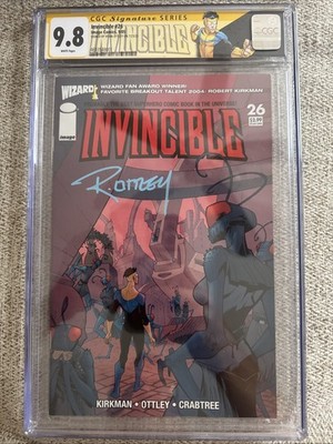 INVINCIBLE #26   PERFECT CGC 9.8 WHITE PGS   1ST OLIVER GRAYSON   OTTLEY SIGNED