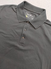 Eddie Bauer Travex Short Sleeve Polo Shirt Large Gray Mens Casual Outdoor Hike