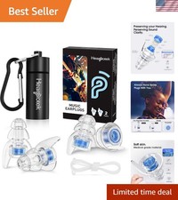 Concert Ear Plugs, 2Pairs Reusable high Fidelity Musician Ear Plugs for Conce...
