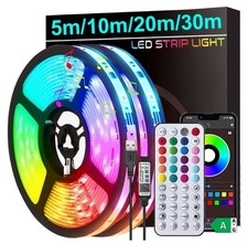 RGB LED Strip App Control TV Lights Music Sync Backlight Bedroom Party Decor USB