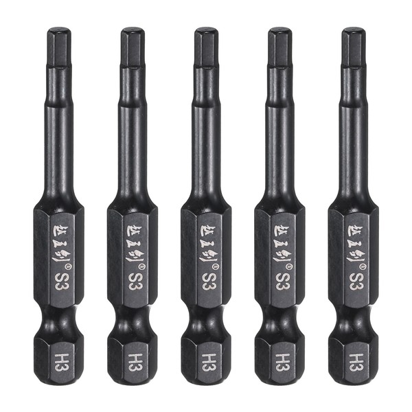 "5 StüCk SechskantschlüSsel Bohrer Bit 3Mm Metrisch 2\" LäNge S3 Stahl"-image