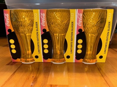 3 MC DONALDS COCA COLA GLÄSER 2022  GELB *NEU*