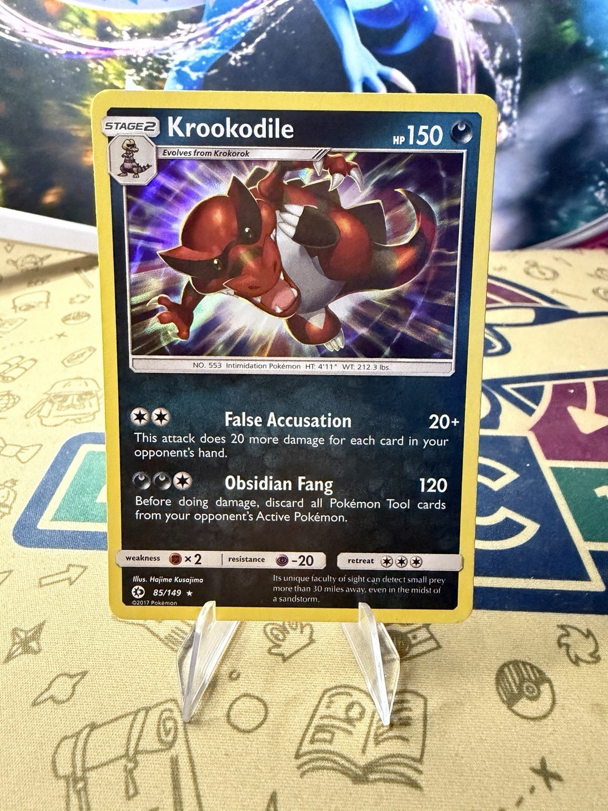 Krookodile 85/149 Holo Sun & Moon Base SM Pokemon TCG