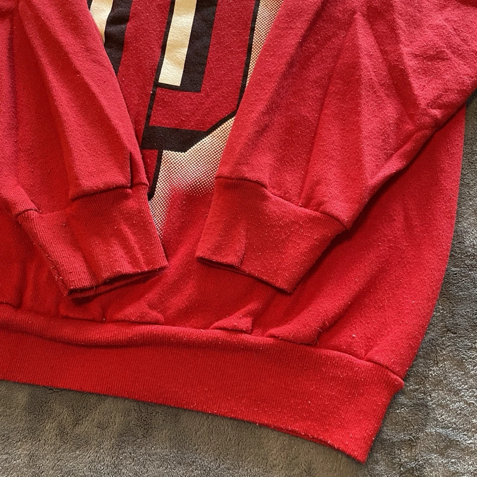 VTG 90s Indiana University Sweatshirt Mens XL Red Pullover Hoosiers 80s USA Made - Image 3 of 4