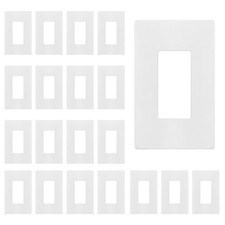 TG Screwless Decorator Wall Plate Child Safe Outlet Cover, Mid-Size 1-Gang 4.88"