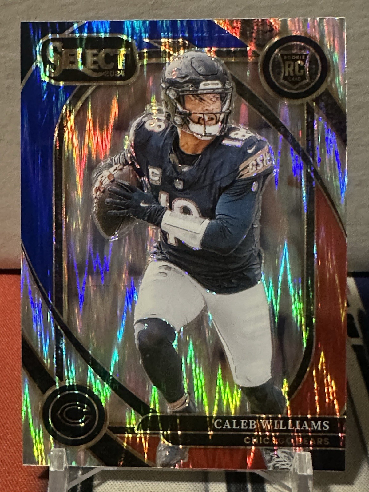 2024 Panini Select Club Level Caleb Williams #216 Red & Blue Shock Prizm RC 🔥📈