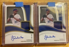 Lot of (2) Two 2023 Panini Immaculate Yosver Zulueta Patch Autos /60, /99