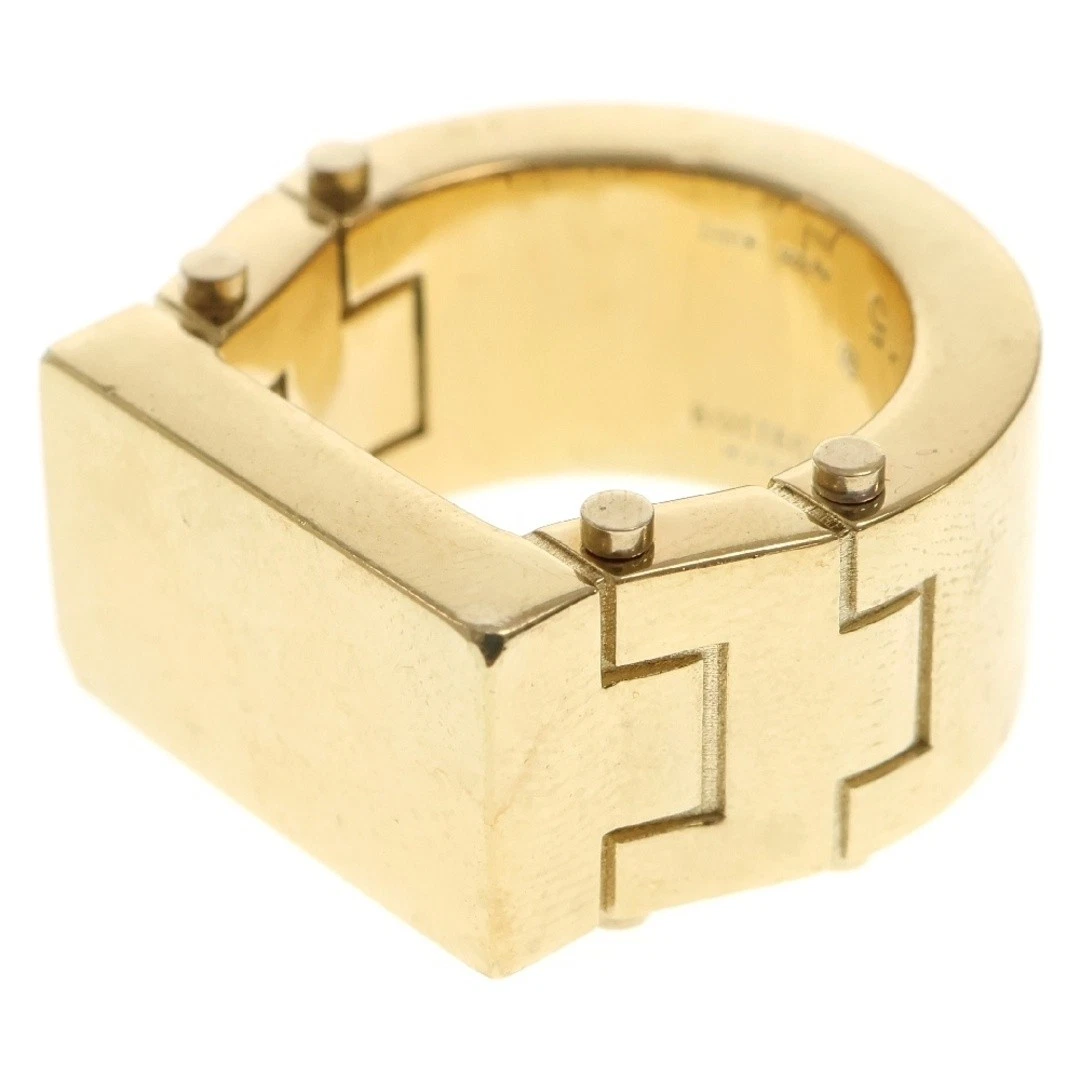 ANELLO BULLONATO BOTTEGA VENETA ARGENTO PLACCATO ORO MISURA 15 Usato8c83011d0c2c3ea
