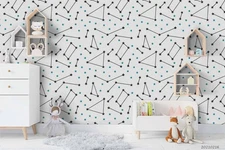3D Galaxy Line Pattern Self-adhesive Removeable Wallpaper Wall Mural
