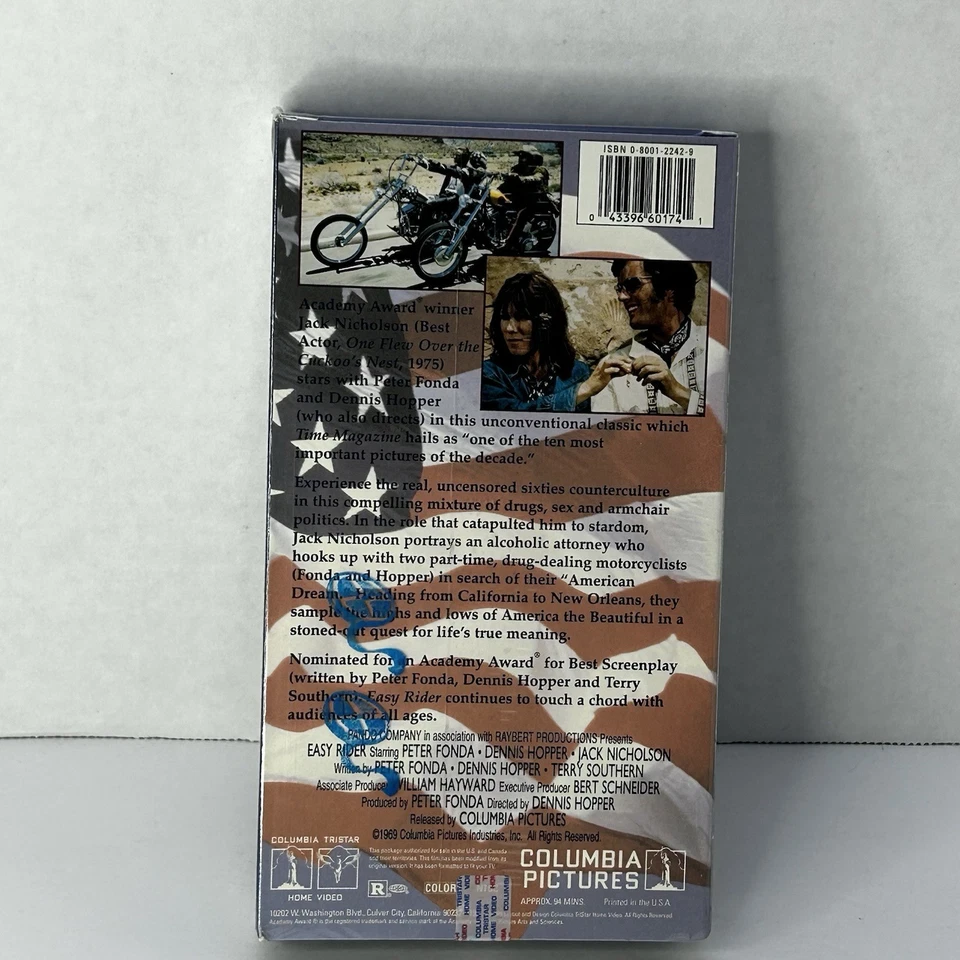 Easy Rider (VHS, 1993) SEALED NEW Watermark - Jack Nicholson,Peter Fonda, Hopper - Image 3 of 4