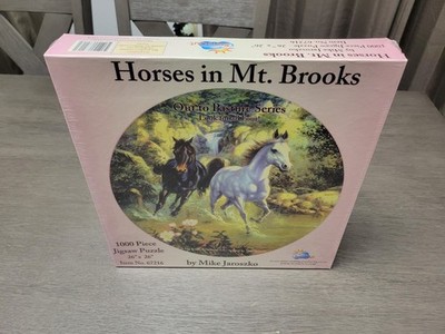 SunsOut Bradford Exchange HORSES IN MT. BROOKS Picture Puzzle - 1000 Pieces NEW
