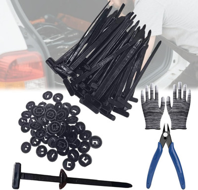 100 Pcs Universal-kabelbinderschnalle aus Nylon, Mehrzweck Kabelbinder Schnalle,