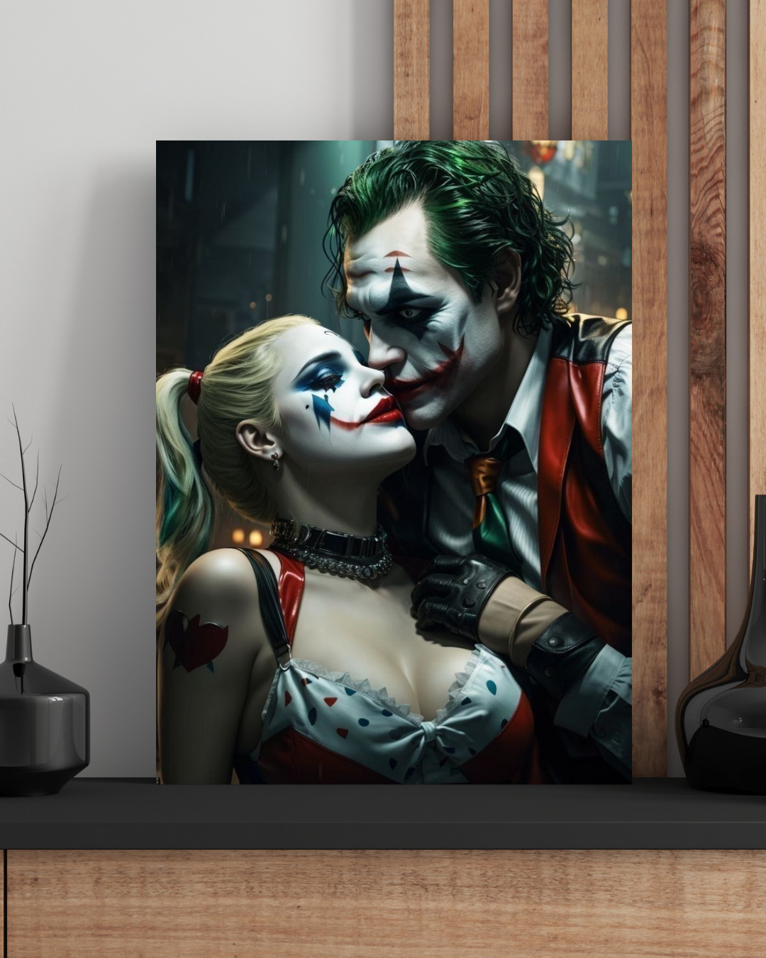 Plaque métal A4 couple comics, le cadeau idéal pour fans de BD